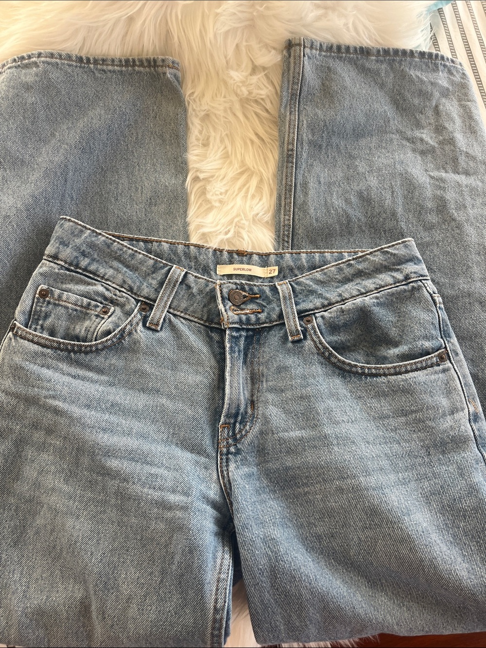 Light Blue Straight-Leg superlow Women’s Jeans - Levi’s Brand
